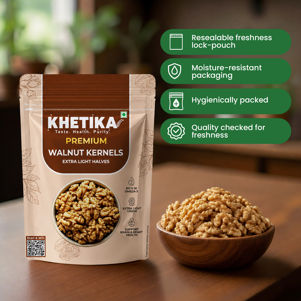 Khetika Premium Extra Light Halves Walnut